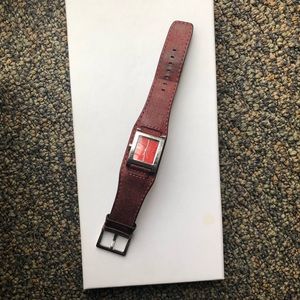 DKNY Red Leather Watch